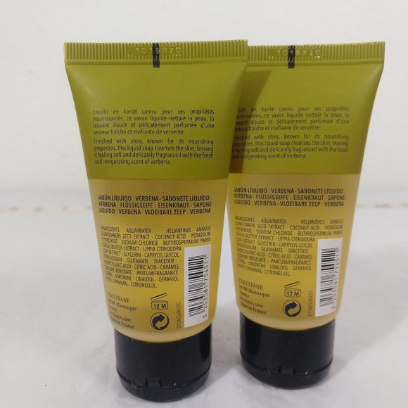 L'Occitane Verveine (Verbena) Hands & Body Liquid Soap 50ml X 2 NEW - Picture 3 of 5